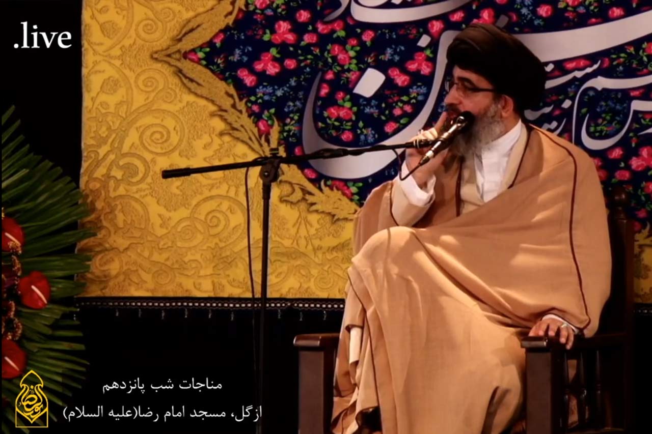 مناجات خوانی شب پانزدهم رمضان در هیئت نورالرضا علیه السلام
